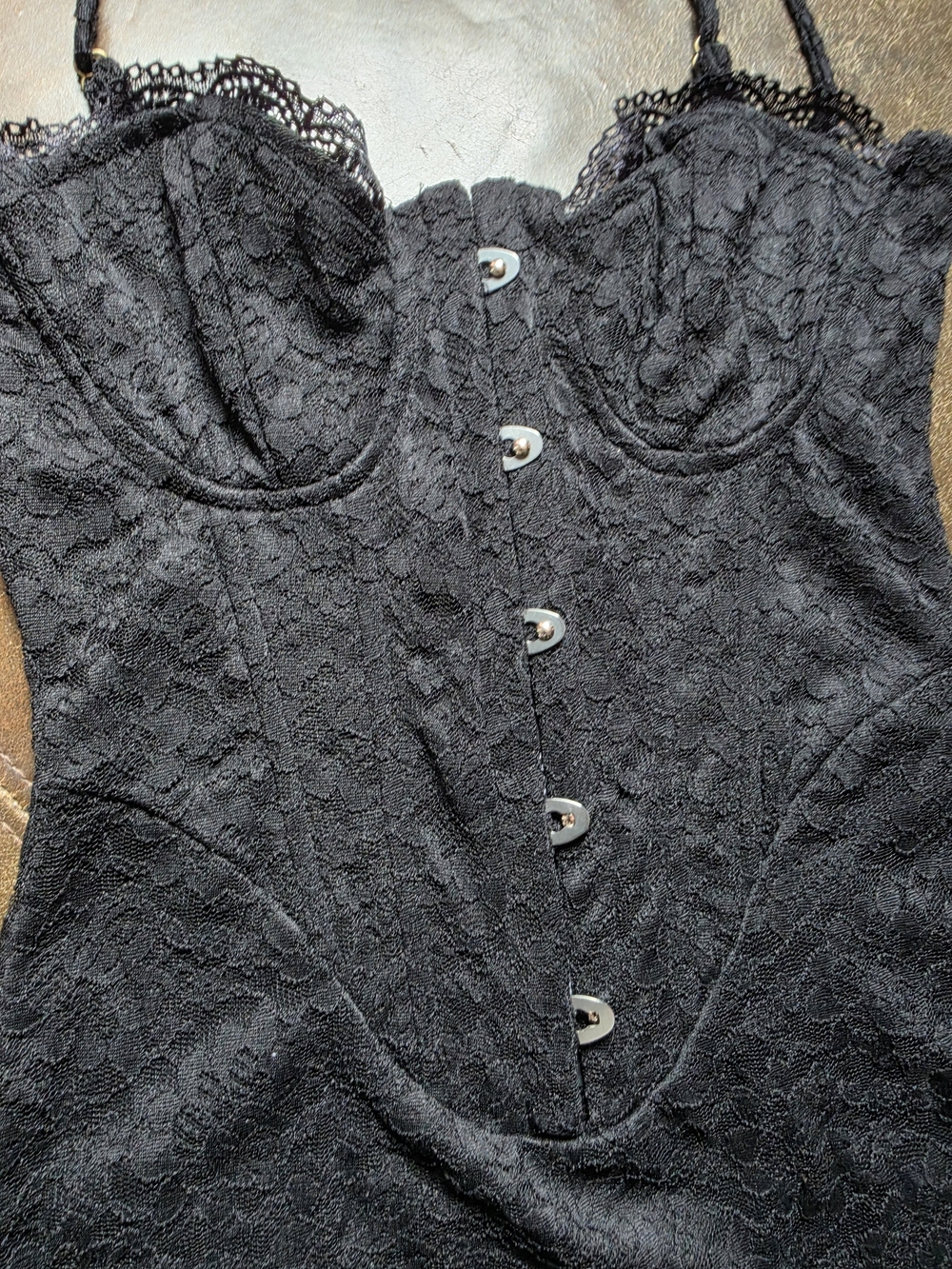 Fashion Nova Kimora Lace Corset Micro Mini Dress - Black - NWT Size S - Picture 2 of 4